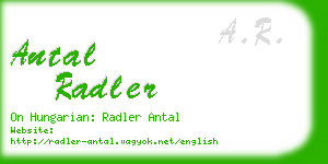 antal radler business card